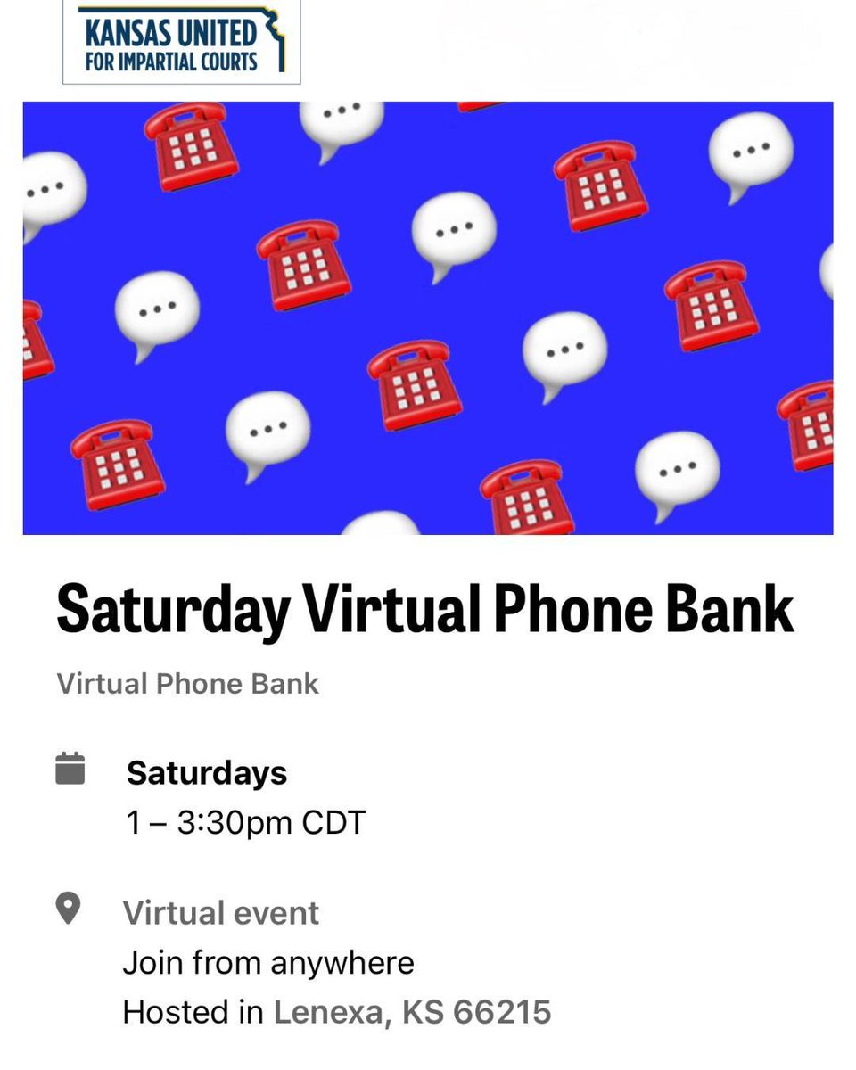 Indivisible_KC's tweet photo. Virtual phone bank opportunity on Saturdays! ☎️

https://t.co/nK3Ni6SktP https://t.co/trV4gNCdlo