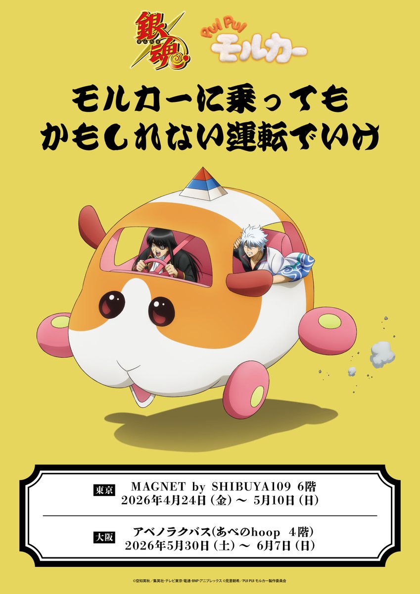 molcar_gintama's tweet photo. ／
～モルカーに乗ってもかもしれない運転でいけ～
🚨事後通販受付中🚨
＼

期間：6/12(金)～6/29(月)
販路：A-on STORE

▼詳細はこちら
https://t.co/vPht7SKa4r

＃銀魂 ＃gintama #PUIPUIモルカー https://t.co/sS4roiqm4k