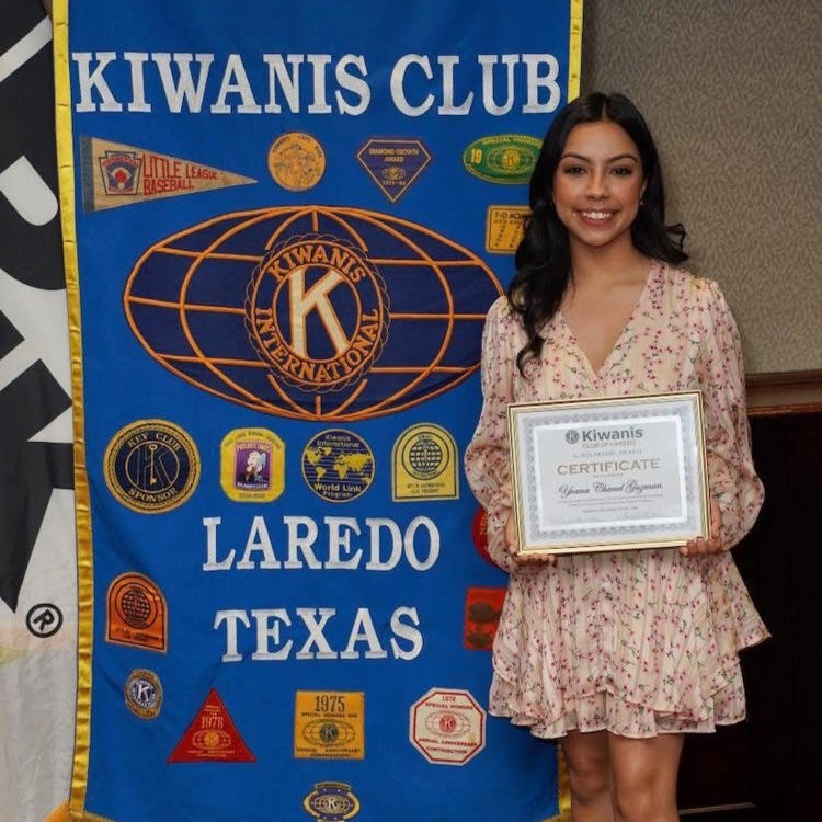 GarciaECHS's tweet photo. Big congratulations to Yvana Guzman on being selected as a 2026 Kiwanis Club of Laredo Scholarship recipient! She has been awarded a $1,000 scholarship in recognition of her hard work, dedication, and bright future ahead. #PhoenixPride https://t.co/QFqdqKTm1d