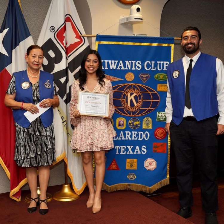 GarciaECHS's tweet photo. Big congratulations to Yvana Guzman on being selected as a 2026 Kiwanis Club of Laredo Scholarship recipient! She has been awarded a $1,000 scholarship in recognition of her hard work, dedication, and bright future ahead. #PhoenixPride https://t.co/QFqdqKTm1d