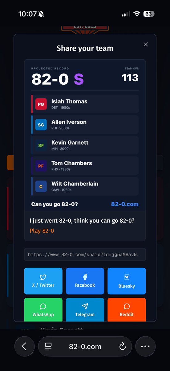 AllTerrence's tweet photo. Of course I got Warriors Wilt to get 82-0 https://t.co/hehQsLVCJU