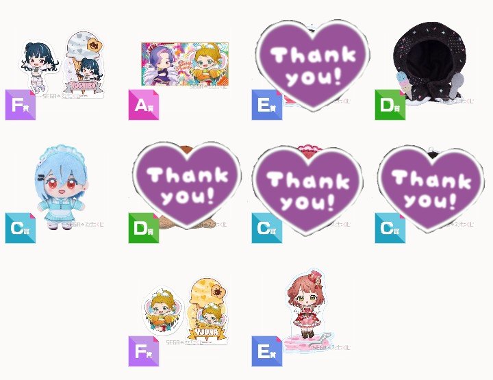 ru_7373's tweet photo. セガラッキーくじ AiScReam交換

譲 画像

求（リプに画像あり）
A、E、F賞 同種 黒澤ルビィ （AiScReamわいわいわい どちらも可）
D賞 チョコミント
B賞 ぬいポーチ2種どちらか

違う賞での交換もOK

発送方法 郵送
お品物が届きましたら連絡させて頂きます。
気軽にお声がけ下さい😊 https://t.co/G7BsiVExjS