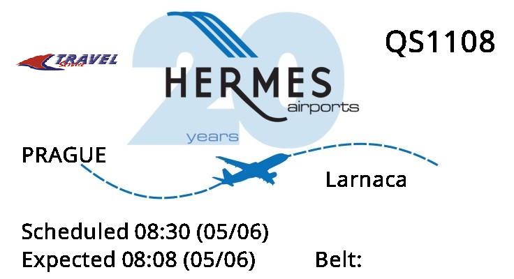 CyprusAeropolis's tweet photo. @Zbyek1552742 Flight QS1108 is expected to arrive at 08:08 (05/06)
✈ Hermes Airports ✈ https://t.co/bIT3KjRq1j