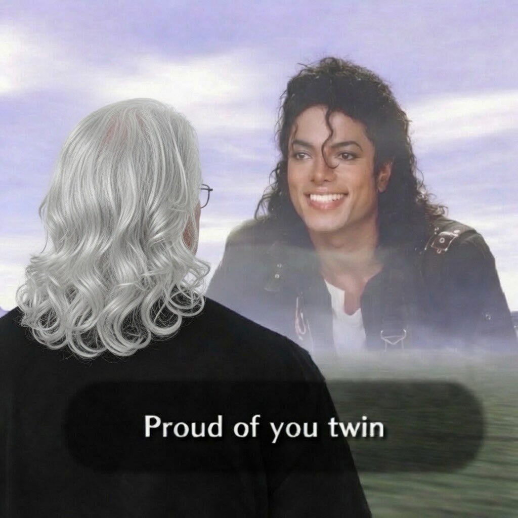 ____selah's tweet photo. mj up in the clouds looking on tom mesereau https://t.co/Z5Oi3gSNQG