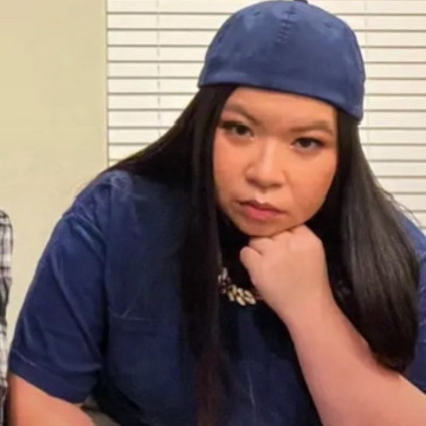 FeelTheBass86's tweet photo. .@scrufacejean out here gatekeeping Blackness but let his baby mama appropriate the whole culture meanwhile she’s Asian 

Boy you not conscious, you are confused. Talk that pro-Black shi at home first, fake ahh revolutionary. https://t.co/0H5eDnQ8tP