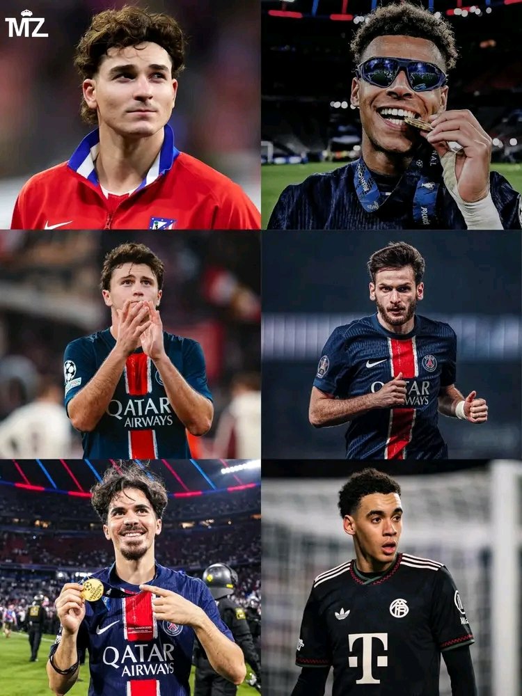BeyondPitches's tweet photo. 🔊🔴 Florentino Pérez’s shortlist for upcoming Real Madrid signings focuses heavily on elite, under-26 playmakers and experienced Premier League free transfers.💣👀

The primary targets include dynamic midfielders like:

◾ Enzo Fernández

◾ João Neves

◾ Vitinha

◾ Julian Alvarez 

◾ ⁠Désiré Doué

As well as wingers like Jamal Musiala and Khvicha Kvaratskhelia, alongside a reported €150m "Galáctico" bid.

ℹ️ Fabrizio Romano