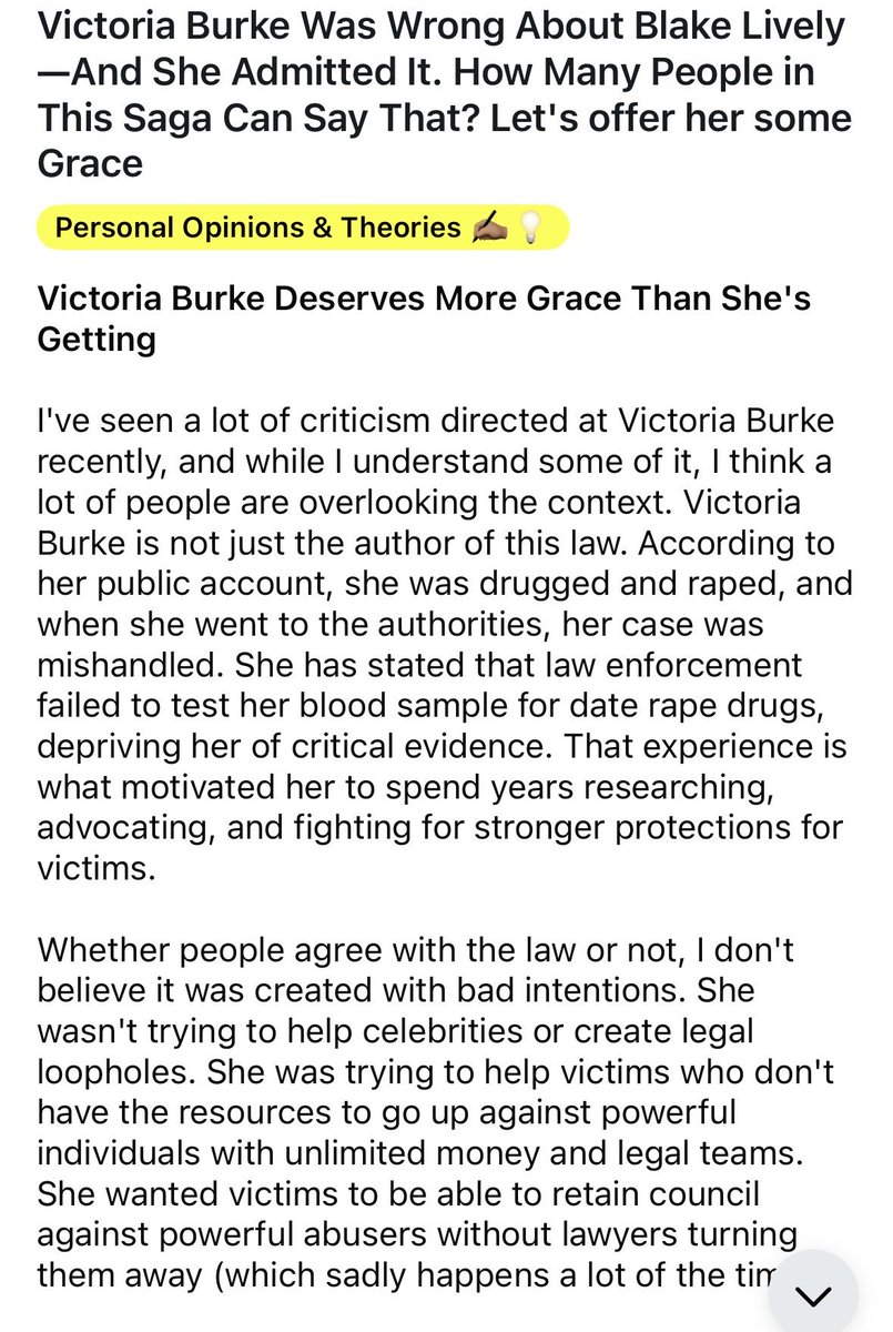 CelebDockets's tweet photo. Unpopular opinion but I'm not gonna blindly believe someone's "survivor" story after what we saw with Blake and others. The math doesn't math if you deep dive the many versions of VB's story AND she disparaged Baldoni by blaming him for going after survivors when he was just defending himself. It's a no
From me dawg 💯