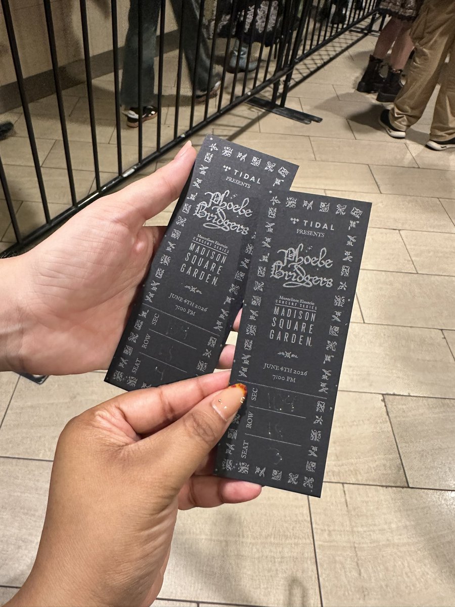 bribrisimps's tweet photo. because they lock our phones for phoebe they give us physical tickets they’re so cute 😭 https://t.co/JLNbskynC4