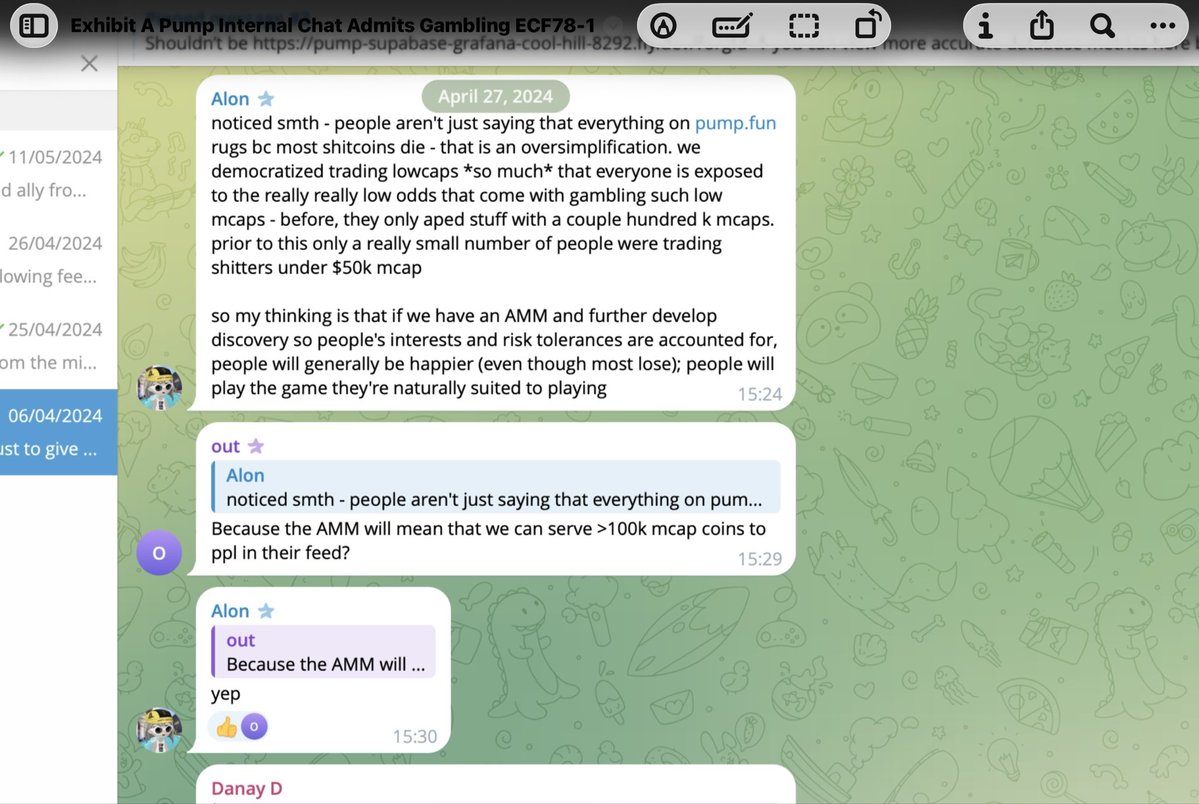Dogtor_A1's tweet photo. What crypto is in 2026. And why this cycle had no altseason.

Crypto in 2026 is Anatoly Yakovenko ( @toly ) dodging nine attempts to serve him in the suit against @solana / @Pumpfun / @a1lon9 — three in a single day, Aug 5, 2025. The court had to authorize alternative service, by email and FedEx. He’s still a named defendant; the case isn’t dismissed.

Proof (order, ECF 99): https://t.co/qgEaRjowWD

Is this how he pictured success? I doubt it :)

Crypto in 2026 is @TheOnlyNom explaining to $BNKK shareholders why their stake keeps shrinking. The company publicly brags it became “debt-free” with a 10.59 current ratio and “10x liquidity coverage” (CFO’s words, April 7, 2026 press release). Three small details, though:

— that same annual report (10-K) carries the auditor’s substantial-doubt-going-concern warning;

— independent data (InvestingPro) shows the real current ratio at ~1.01, not 10.59 — because the “10x coverage” is calculated excluding the volatile BONK tokens, which booked a −$35.4M unrealized loss in that very report;

— and the runway for future issuance is already cleared: authorized shares were raised from 250M to 1 billion (Oct 2025), plus a $100M shelf registration was filed (April 2026).

10-K: https://t.co/AbTWndtuOf

S-3 ($100M): https://t.co/kbzQWh8I1B

And this is a @Nasdaq -listed company whose revenue is almost entirely tied to @bonkfun Two catches. One: nobody knows who’s behind @bonkfun — @SolportTom is anonymous, the entity isn’t disclosed, and when we asked (even though their own ToS says anyone can get this info) we simply got no reply. Two: shareholders think they own 51% of BF revenue. Formally — yes, 51% right now. But that same agreement hides a reversion clause: 

@TheOnlyNom and @SolportTom can, by mutual consent, revert that share back to 10% at any time. You’re buying a stake two people can cut fivefold with a stroke of a pen. It’s all in the 10-K — read Note 2.

Crypto in 2026 is wall-to-wall manipulation. Especially on Solana. It’s 2026, baby.

Here’s why I’m writing this. So you understand why Anatoly is so nervously trying to shake off the casino vibe @a1lon9 built. Honestly, I get him. And I get Alon too. In his own words — internal chats the court admitted to the record (Exhibit A, ECF 78, Aguilar v. Baton, 1:25-cv-00880, SDNY) — he knew most people lose, but figured they’d be “happier” that way, and that his casino was more honest than the other shitcoin schemes. And if it’s more honest — he slept just fine :)

Proof (Exhibit A “Admits Gambling”): https://t.co/28O5LKHRPD

@SolportTom with his @bonkfun , in my view, simply copied Alon’s system — but made it less transparent. And for some reason @TheOnlyNom is part of all this.

Just something to chew on. So the bear market isn’t so boring :)