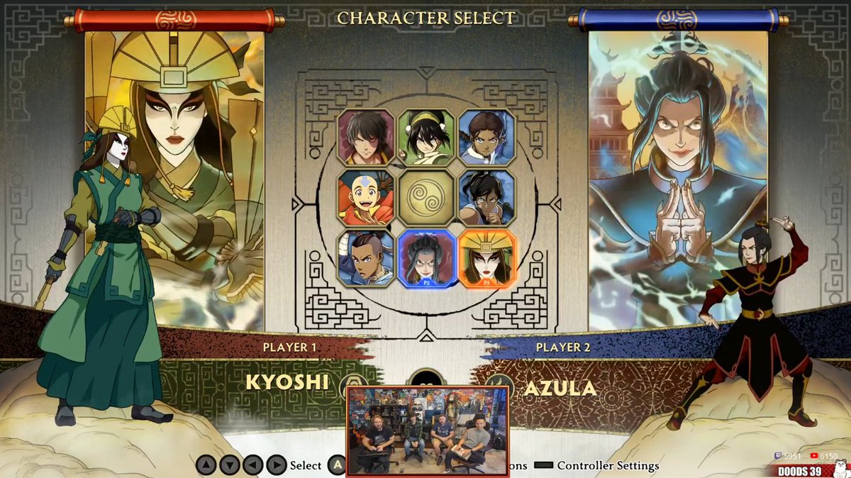 AirspeedPrime's tweet photo. Kyoshi on the character select page https://t.co/S4E77mKpPR