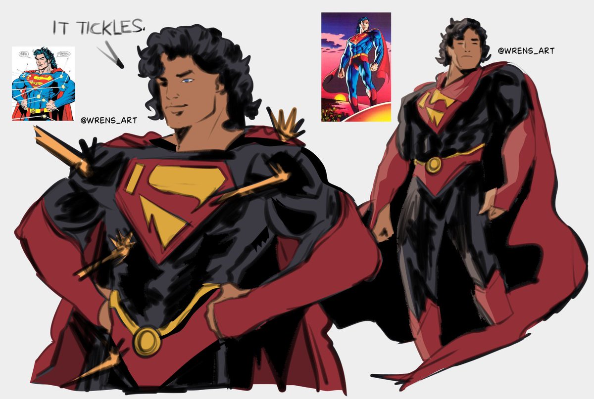 wrens_art's tweet photo. More wrenverse Superman sketches - I think I'm getting more comfortable with the design, but the cape is something that'll might need more adjustments / tweaking. https://t.co/EvF6YIU4dt
