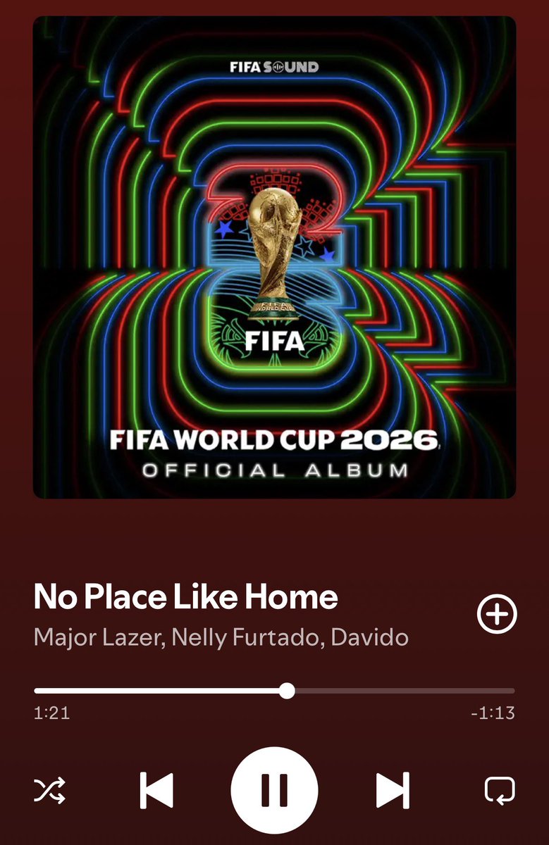 abazwhyllzz's tweet photo. New Davido music ft. Nelly Furtado &amp; Major Lazer

OFFICIAL WORLD CUP MUSIC 2026🐐❤️ https://t.co/cR3c1FHAfX