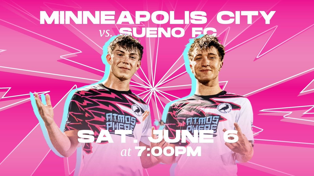 MNSpurs's tweet photo. Remember those Minneapolis City SC ticket vouchers from Spurs-Man City in February? Great time to use them Saturday!

Mpls City vs Sueno is likely the biggest match of the season — the league’s top two sides meeting for the only time this year.

Sat 6/6, 7PM
Edor Nelson Field https://t.co/JrtdyduJY9