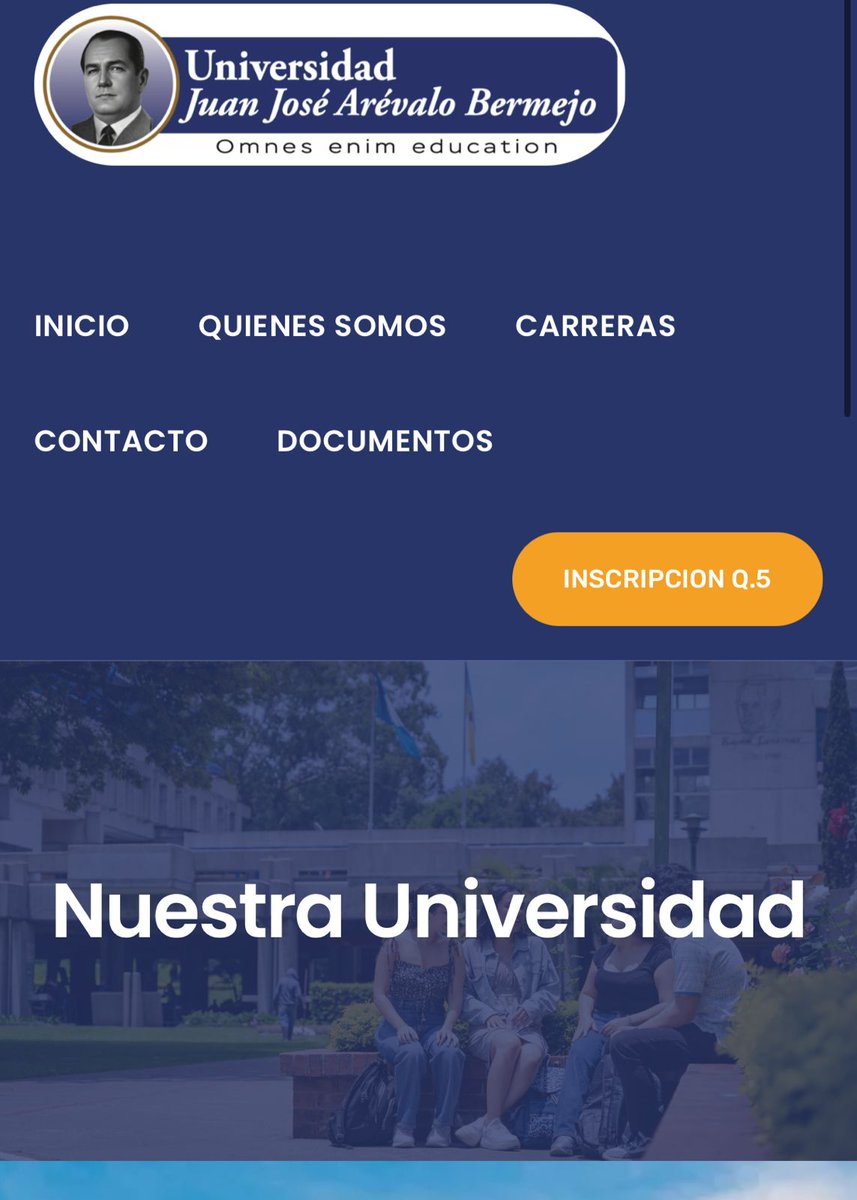 dcuevas_pl's tweet photo. Universidad Juan José Arévalo Bermejo, vinculada a Walter Mazariegos, rector de la USAC, utiliza en su página web una fotografía que pertenece a la @U_Landivar.

https://t.co/XpRaRHJyz9 https://t.co/q1hZhZMz9O
