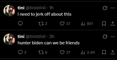 SluttyMudd's tweet photo. @natsmocha Except none of the replies or other posts are getting literally any traction on her side. Yet his comments are getting a ton of engagement. It's very easy to spot botting.

I mean both their posts seem like trolling, but at least he's honest about it. https://t.co/rOI0bO2vmD
