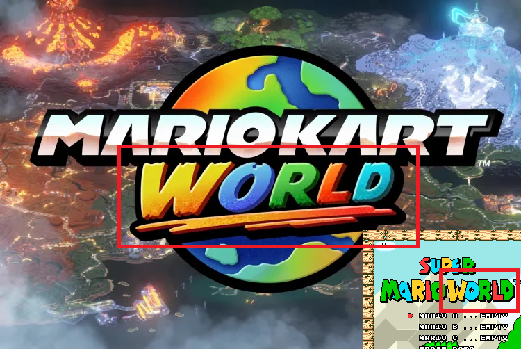 this_Ozzi's tweet photo. A handful of ways the game puts the "Mario World" in "Mario Kart World." Happy anniversary!

(credit to MarioBrothBlog for the third image) https://t.co/jmWrGJOg1B