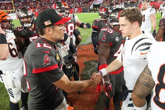 SleeperBengals's tweet photo. Joe Burrow on Tom Brady:

“We played one time, but it was in the regular season and it was in Tom’s last year. I would’ve loved to play Tom a couple years before that in some meaningful football games. I’m glad I got to beat him once on the field.”

(via @usatodaysports) https://t.co/O4kDoh5khD