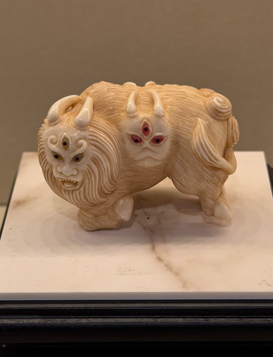 根付を世界に広めよう♪】 阿部賢次さんの作品 根付【白澤】 白澤