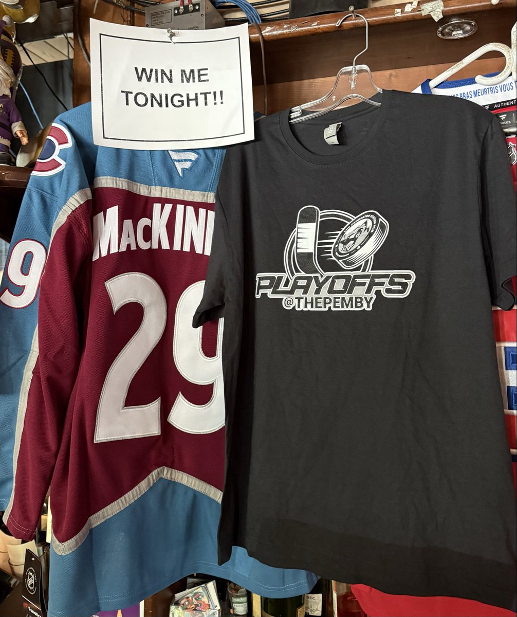 ThePembyPub's tweet photo. Game 2 of @StanleyCup Finals today with @GoldenKnights vs @Canes starting at 5pm. Join us and Win this MacKinnon Jersey! Plus enter to win The Ultimate Molson Pemby Playoffs Beer Fridge! #pembypub #NorthVan #yourteamplaysatthepemby #NHL #StanleyCup  #WinAJersey https://t.co/eVOLtas1vN