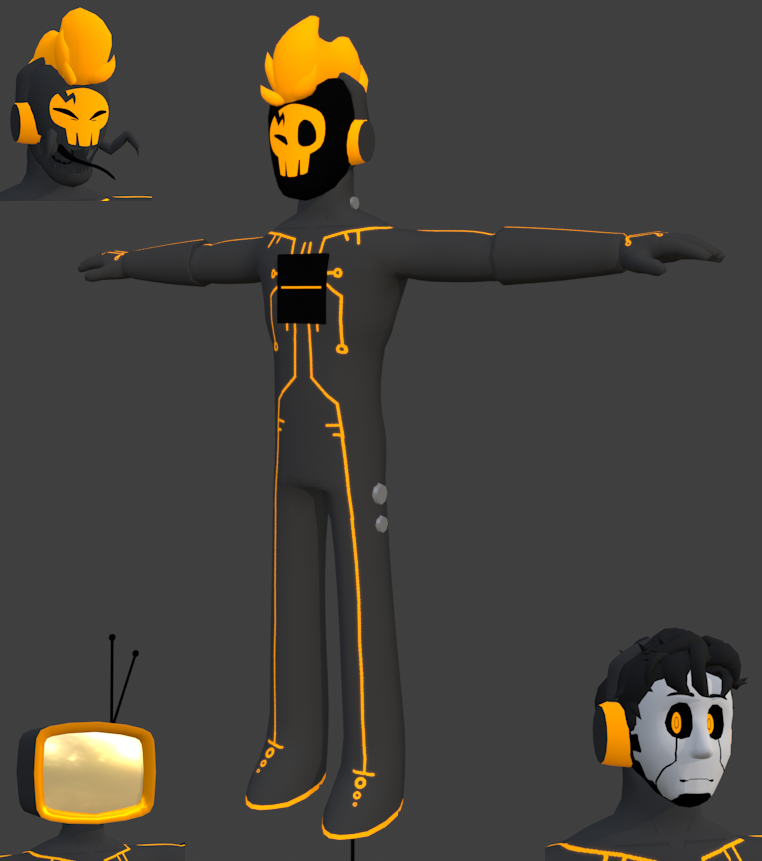 ArcyThePuppet's tweet photo. Just realized I never posted this, but I modeled @AliSpiderfrog 's Zero_One Design :o

It was super fun to model and @That__Bitty Helped once again!

#tlt #thelivingtombstone https://t.co/FD8QctnL8z
