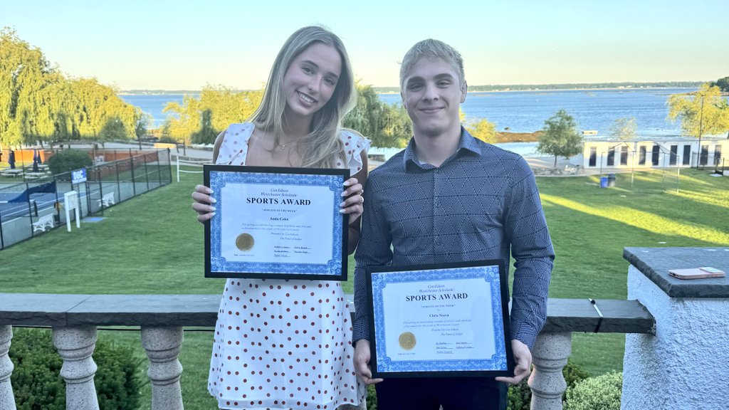 GreeleySports's tweet photo. CELEBRATE! 🎉🎉 We are applauding volleyball standout Jaida Cekic and wrestling star Chris Nocca, who attended the Con Edison Scholar Athlete Banquet last night! 🎉🎉 Congratulations to Jaida and Chris - along with Coach Castro and Coach Tortora - on their outstanding success! https://t.co/6hoLCGvxpD