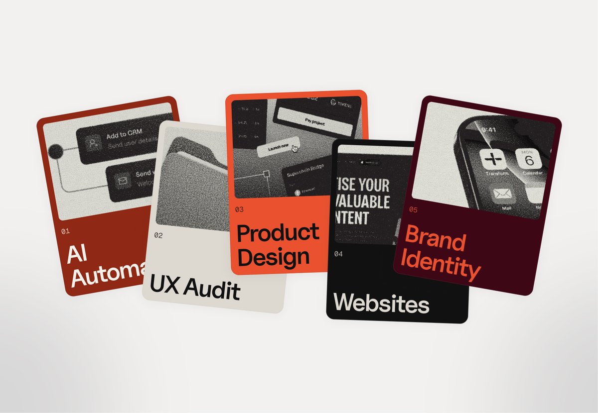 StrathDesign's tweet photo. Service card exploration for Akima Studio https://t.co/j950a2HLIT