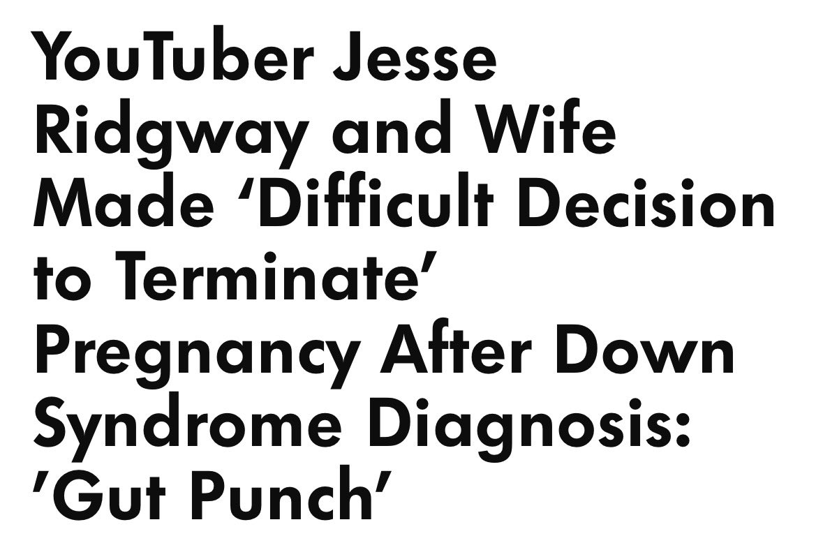 KitchensMaeve's tweet photo. Ending the life of your child because of a Down syndrome diagnosis? This is selfishness, your child died a painful death. Abortion is eugenics. https://t.co/mBv0R9nA1h