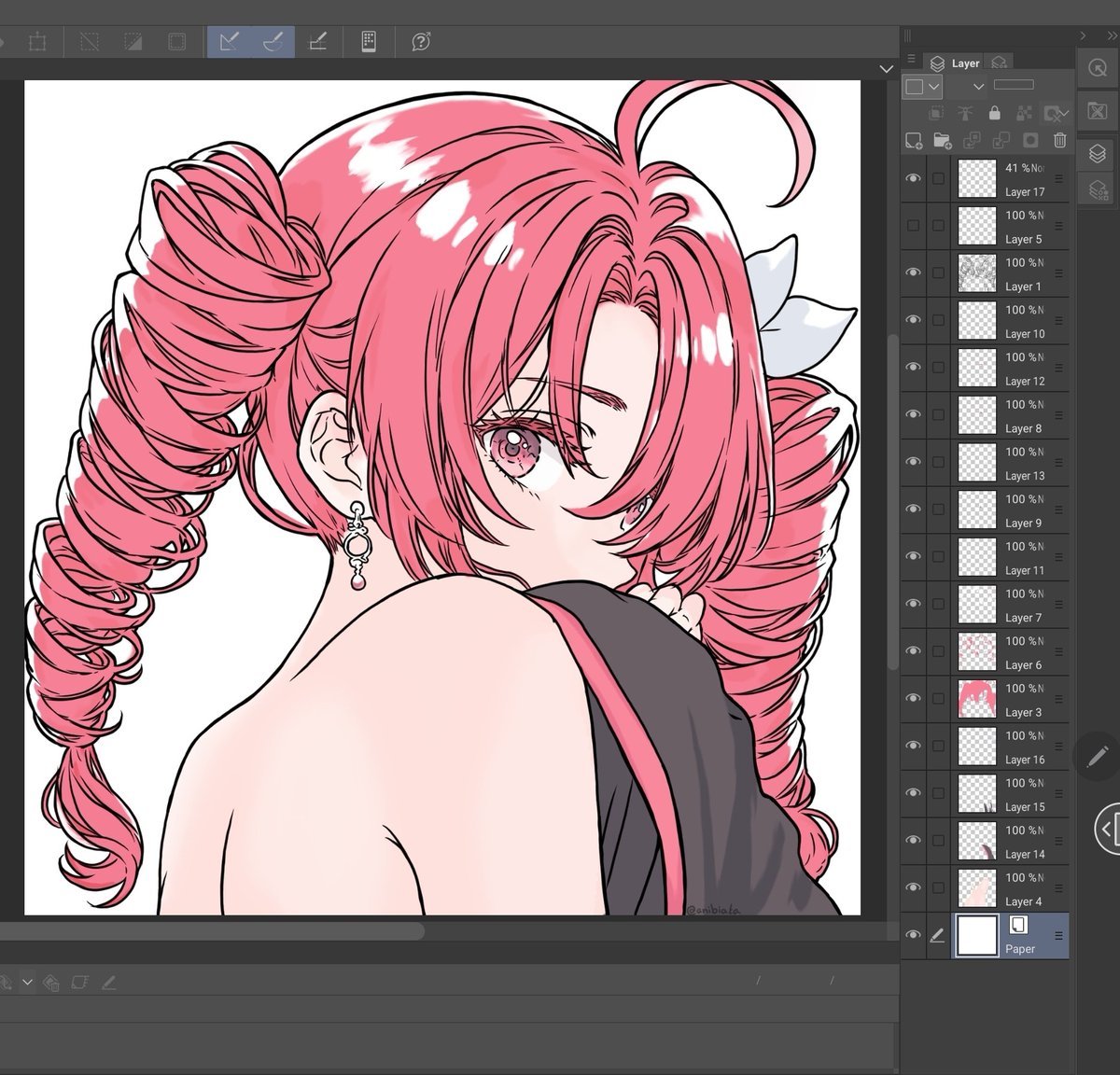 anibiata's tweet photo. Failed teto long haired drawing (good night) https://t.co/hMXh2UBYMs