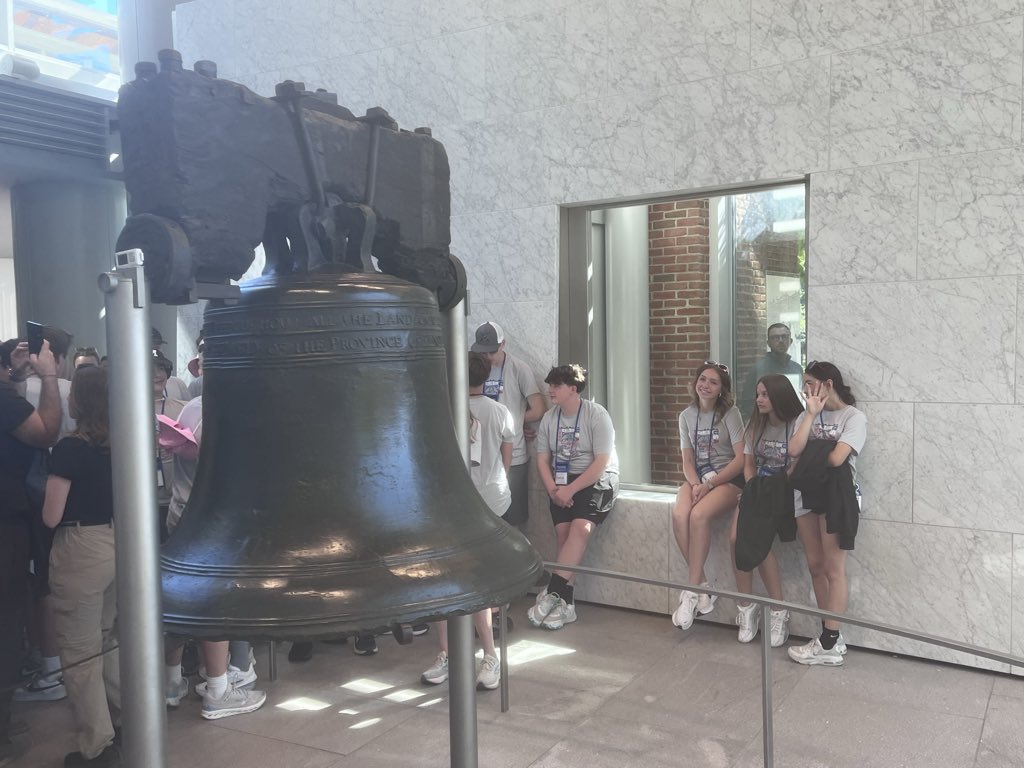 ShumateDc's tweet photo. The Liberty Bell: "Proclaim LIBERTY throughout all the Land unto all the Inhabitants thereof"
 #ShumateDCTrip2026 https://t.co/bJJTngVSEs