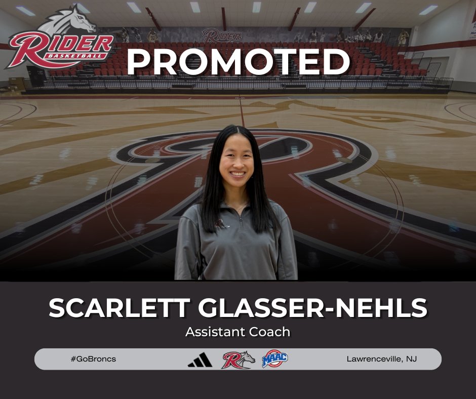 RiderWBB's tweet photo. Staff updates🚨‼️

We are thrilled to welcome Tom Lochner to our staff and to promote Scarlett Glasser-Nehls to an assistant coaching position!

#GoBroncs https://t.co/IIicVVco7W