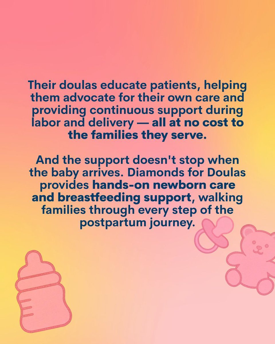 NCJW's tweet photo. We're spotlighting Jewish Fund for Abortion Access grantees — and this week, we’re recognizing Diamonds For Doulas, who provides free doula support to families in Tuscaloosa, Alabama 💎✨

Swipe through to learn more 👉 and visit https://t.co/TXpQGJlhfp https://t.co/AOyYXPsWle