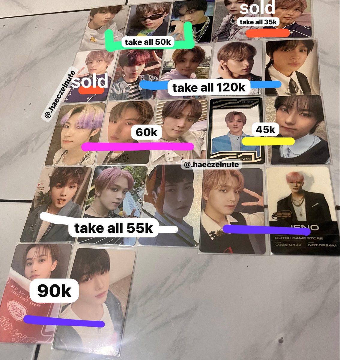 haeczelnute's tweet photo. WTS PC PC NGENDEP AKUU ( mau sell karna sudah stop collect, edisi di buang sayang 🥹 ) mari gesss di beli~~ 

dom : depok
co : oren onlyy
incl : adm + packing
condi / tanya tanya by dm
TAKE ALL 415K ( aku kasi free digipack haechan BEAT IT UP )

#wts #wtsnct #haechan #wanttosell https://t.co/P4q9kF3Dnz