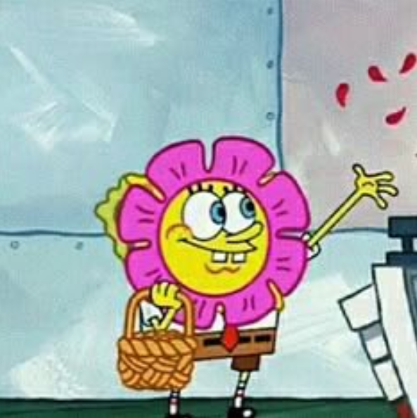 alecsbutt's tweet photo. spongebob as a flower https://t.co/wvs9zWKoyc
