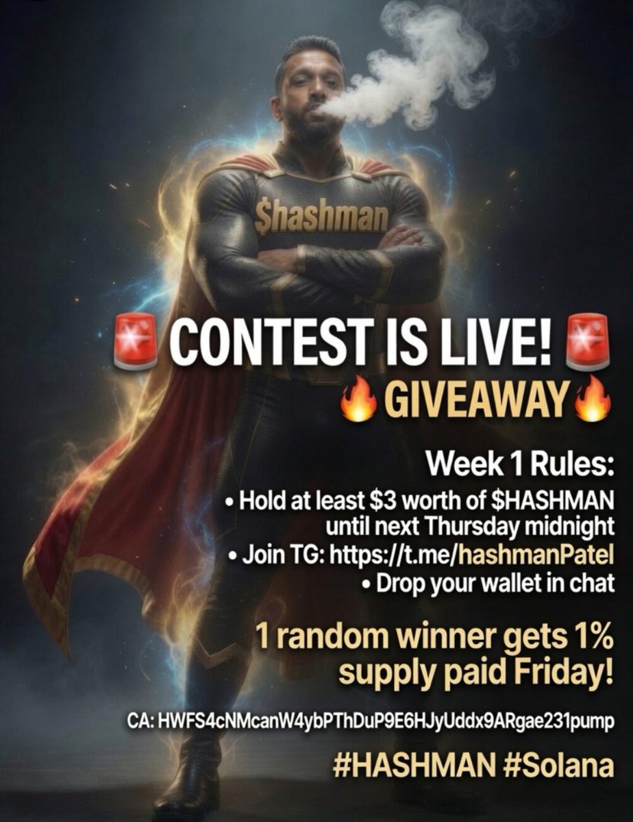 Hashpate2026's tweet photo. Contest active now

HWFS4cNMcanW4ybPThDuP9E6HJyUddx9ARgae231pump https://t.co/GE3fXvLJzg
