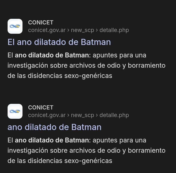 Arg_Liberall's tweet photo. Esto debería de estar en la página del Conicet y no el estudio del ano dilatado de Batman https://t.co/TGfV18bWve