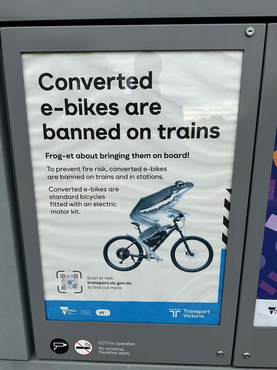 ValueMgmt's tweet photo. @SwytchBike in Melbourne smoking lithium batteries and lithium battery fires in trains have led to a ban on upgraded e-bikes…  inc #swytch https://t.co/6l9FIkkXQT