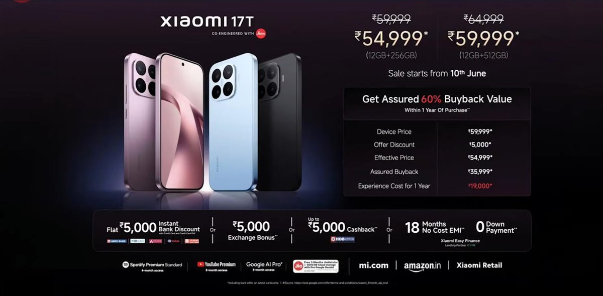 _gtech9's tweet photo. Wow! @XiaomiIndia has delivered another beauty! 😍
The #Xiaomi17T launches in India at ₹54,999 bringing a Gorgeous Violet color, Leica-powered imaging and an impressive Periscope Zoom Camera.
This one is built for Photography enthusiasts and Flagship lovers!
#Leica #FarBetter https://t.co/lhiEh3vL8s