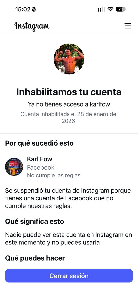 KarlFOW's tweet photo. @vishalshahis Hola amigo @vishalshahis 
espero estes muy bien el 28 de enero de este año fui hackeado y baneado por meta, me cree una cuenta nueva y pague el verificado para obtener ayuda y hasta el dia de hoy no me han ayudado a recuperar mis cuentas. Soy un Atleta de
@ninjawarrior https://t.co/7xy7KJvPeA