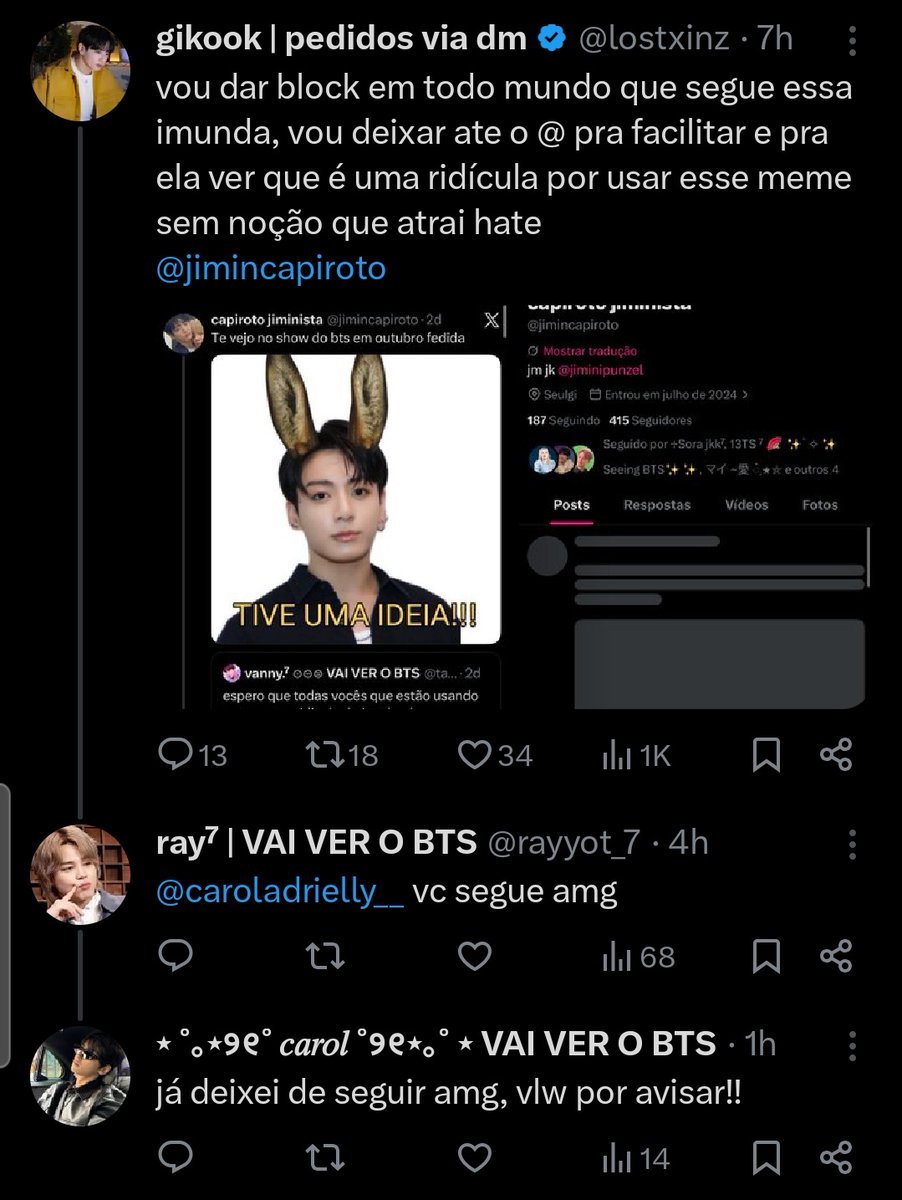 armyantithv's tweet photo. é por isso que sempre digo que o problema do fandom army não é com solo em geral, e sim com solo dos membros que elas não gostam, pelo oq vemos solo shipper anti do tae é liberado

e a army⁷ só deixou de seguir a anti pq deu hate também em um dos lados do shipp dela https://t.co/5htW6rB2bH
