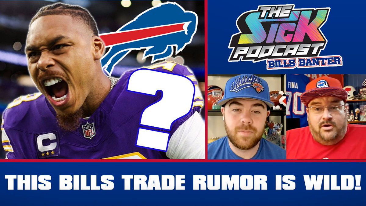 sickpodbills's tweet photo. 🚨New episode🚨

@Drew__Buckets joins @MichaelFFlorio to discuss:

🔵Justin Jefferson trade rumor
🔵#BillsMafia trivia
🔵And more!

Full pod👇
Watch: https://t.co/bYROWAWYIC
Listen: https://t.co/PBxLFA4i6d

#thesickpodcast https://t.co/Io8yIzNlsG