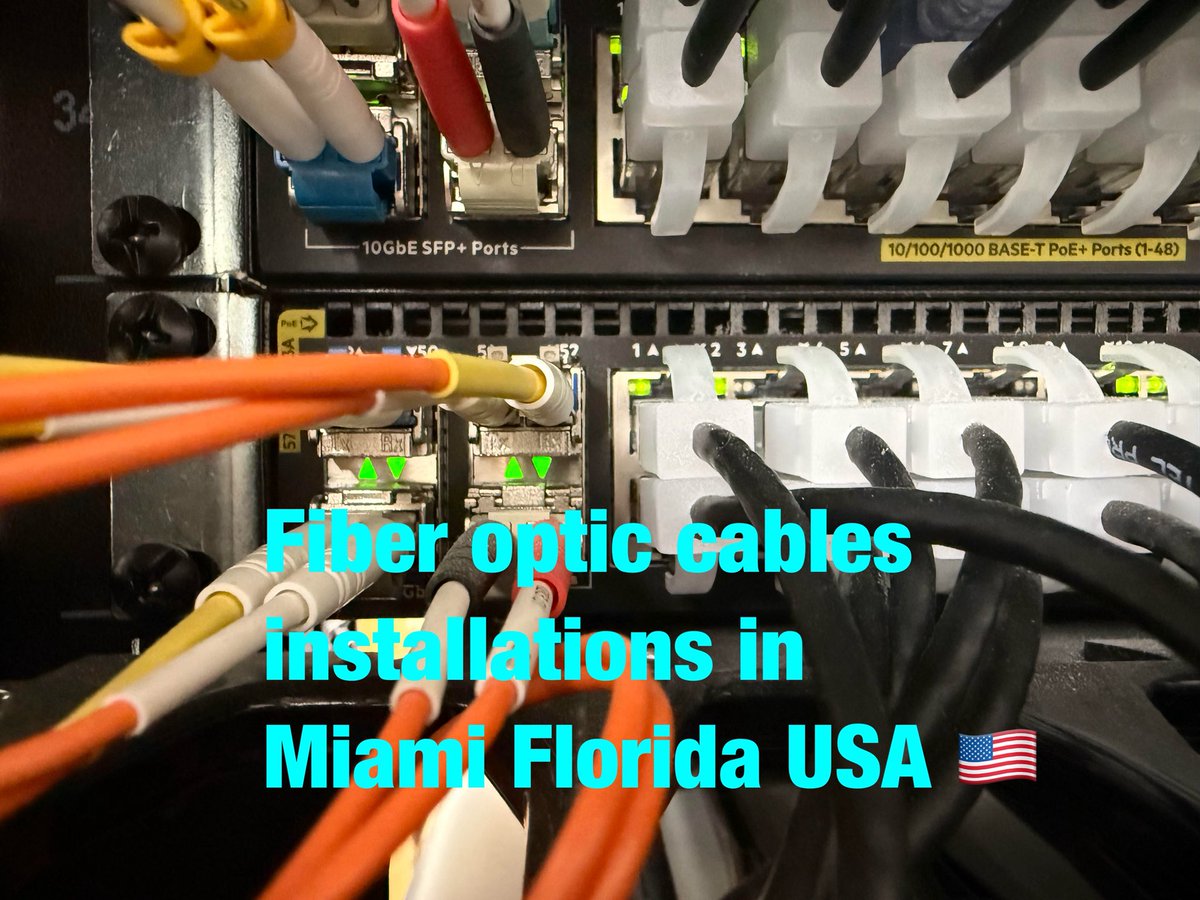 NetworkABL's tweet photo. Fiber optic cables installations in Miami Florida USA 🇺🇸 for commercial business, building, new construction, retail, shopping center #fiberoptic #fusionsplicing #networking #fibercertification #fiberservices https://t.co/QhE0pjyKtD