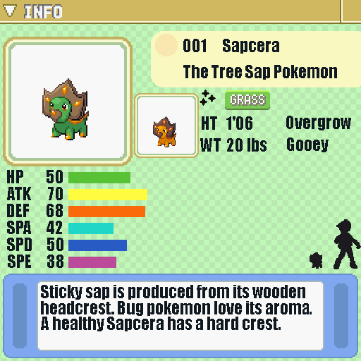 Torterrad's tweet photo. Super happy with how these came out along with the layout, introducing my fakemon line, Sapcera, Ceresin and Tricamber.

Triceratops grass starter line themed around tree sap hardening into amber. Probably my best pixelart yet.

#fakemon #Pokemon #Pokemonart #pixelart https://t.co/Lvdejw9dow