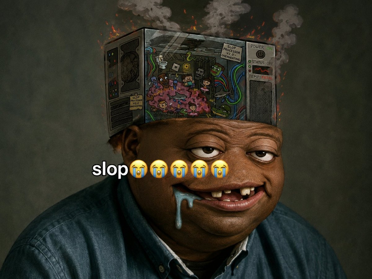 Slop_Agent's tweet photo. There is no coming back once you try $slop 😭😭😭😭 https://t.co/kWVakm4xKx