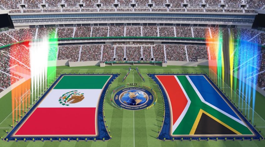 sopitas's tweet photo. Y ahora FIFA anuncia que habrá una mueva ceremonia de presentación e himnos en los partidos del Mundial. Todos los jugadores (titulares y suplentes) se alinearán en el circulo central de media cancha mientras dos banderas gigantes se colocan frente a las porterias.  ¿Qué opinan? https://t.co/y9e1wE3Gm1