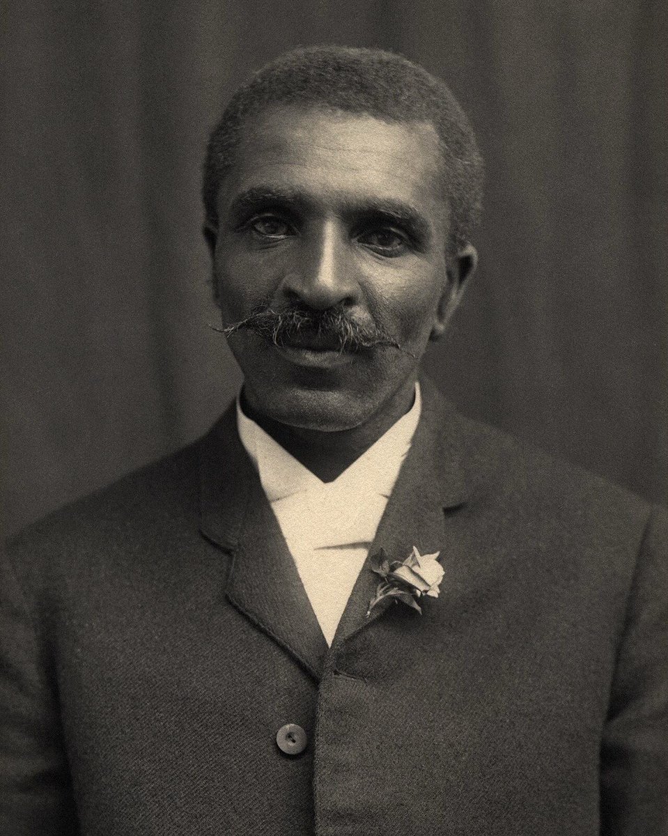 historycalendar's tweet photo. George Washington Carver (c. 1864–1943) was an agricultural scientist and educator who promoted crop rotation and soil conservation. His research helped improve farming practices across the American South. https://t.co/TGM7fX5Ykn