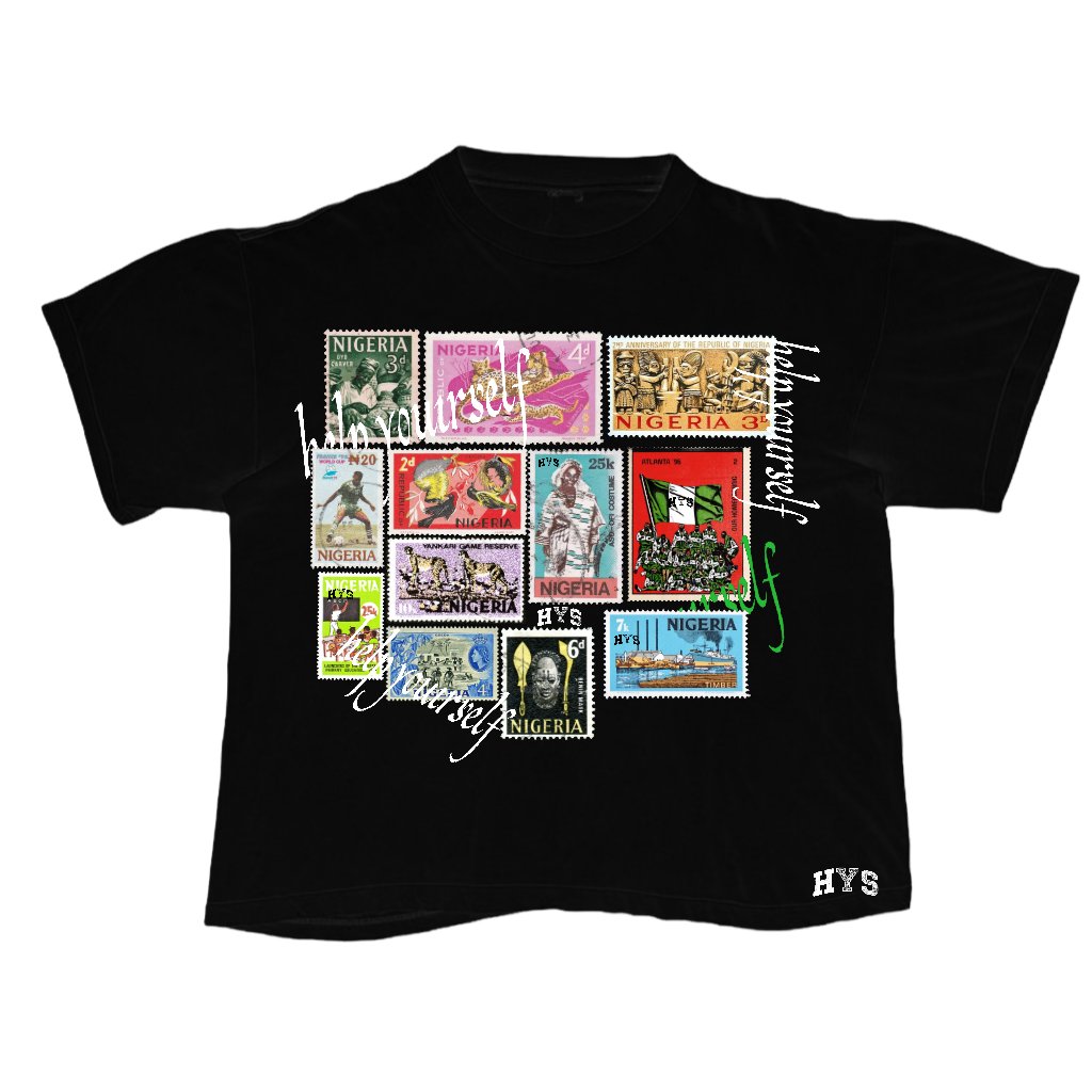mr_6ways__'s tweet photo. Made this Shirt design using Nigerian Stamps
#hys #NigerianHistory https://t.co/4YF0ostOiD