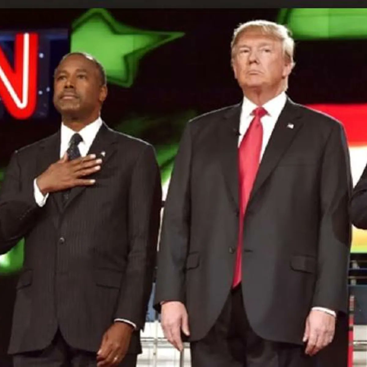 RobOn1100's tweet photo. Here is Trump saluting the flag for all of you MAGA snowflakes who have your panties in a bunch about Wemby. Good God, calm down, hypercrits. https://t.co/SwLzttnT7b