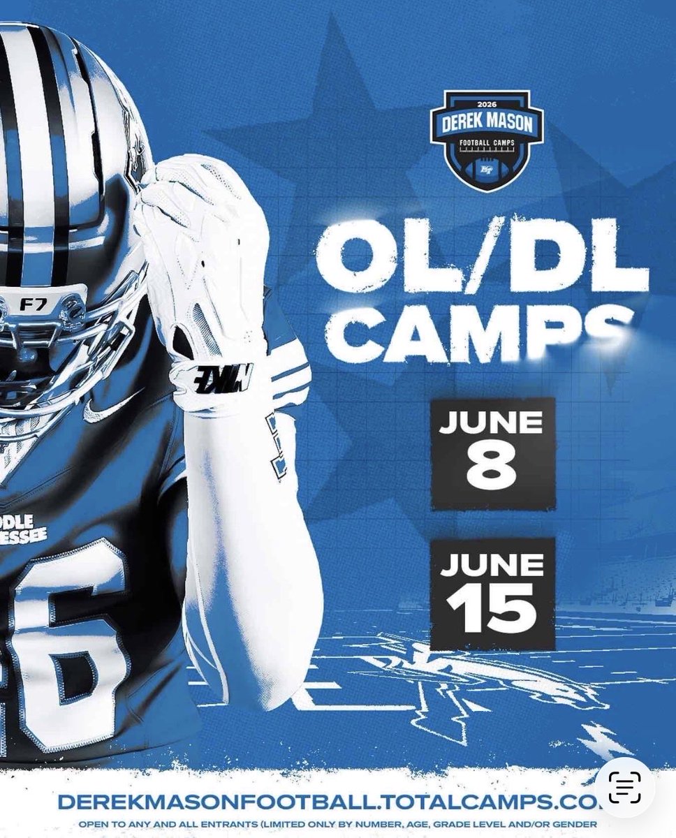 618champ's tweet photo. Thanks @WillChapman_1 for the invite to your OL DL camps can’t wait to show you guys my talents!!!
@CoachJPaxton @CoachTpax @CoachBryanLamar https://t.co/ofnoQNbrFp