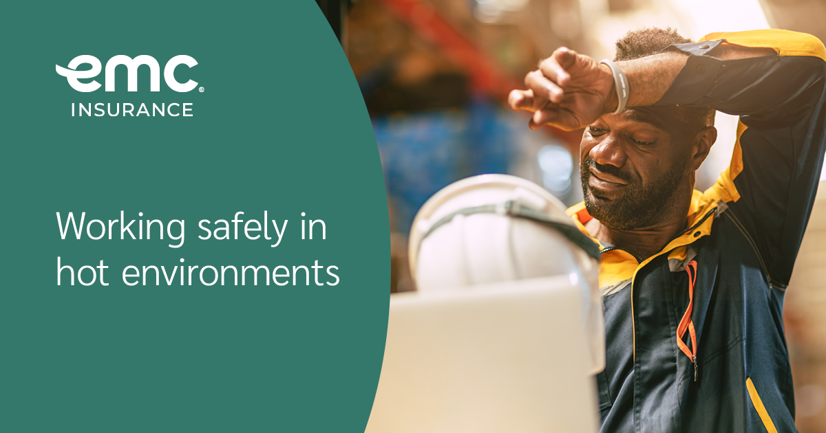 EMCInsurance's tweet photo. Does your work environment put you at higher risk for heat-related illness? Visit our site to understand the risks and how you can help prevent them. 🌡️☀️ https://t.co/fDeLzLZh13
#KeepingInsuranceHuman https://t.co/L4PRt005vn