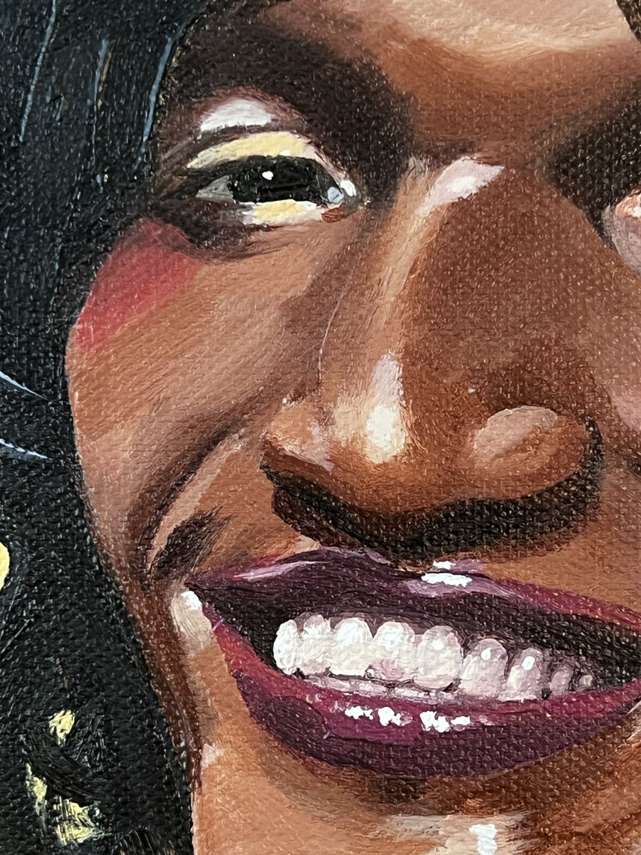 voidlesink's tweet photo. Pay It No Mind 
oil on canvas portrait of marsha p johnson 14”x11” https://t.co/TkH8nu2mPu